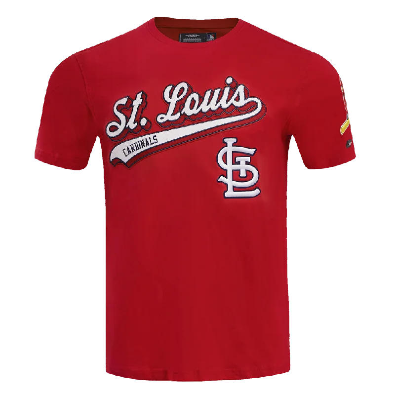 MLB ST. LOUIS CARDINALS SCRIPT TAIL MEN'S TOPS (RED)