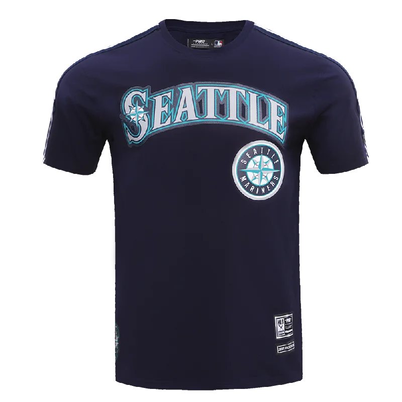 MLB SEATTLE MARINERS CLASSIC MESH STRIPED MEN'S TOP (MIDNIGHT NAVY)