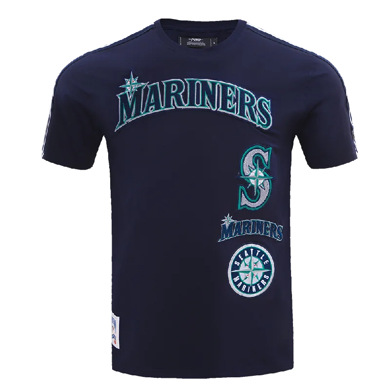 MLB SEATTLE MARINERS RETRO CLASSIC MEN'S STRIPED TOP (MIDNIGHT NAVY)