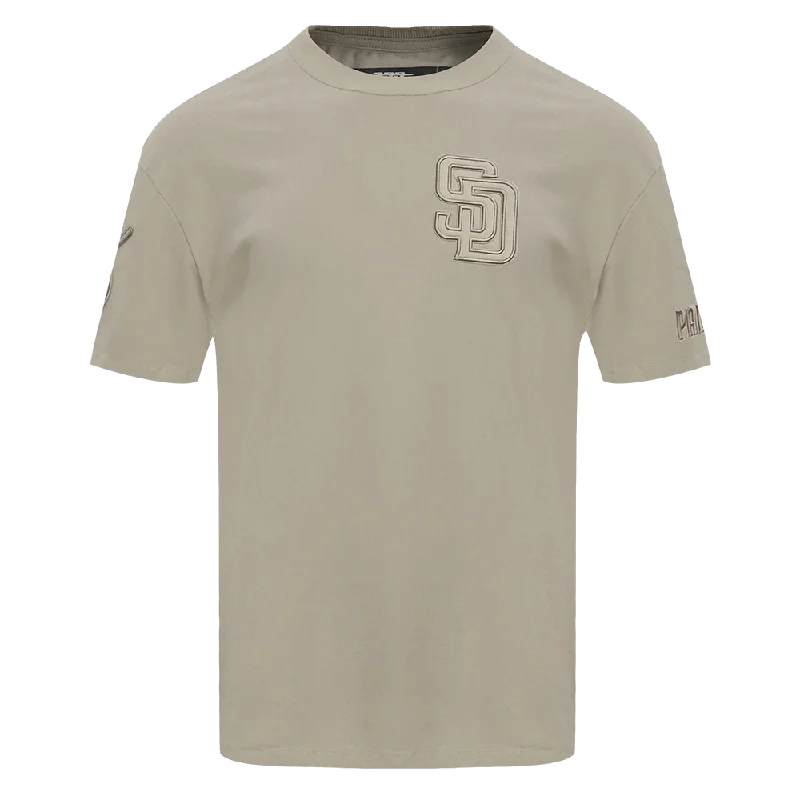 MLB SAN DIEGO PADRES NEUTRAL MEN'S DROP SHOULDER TOP (TAUPE)