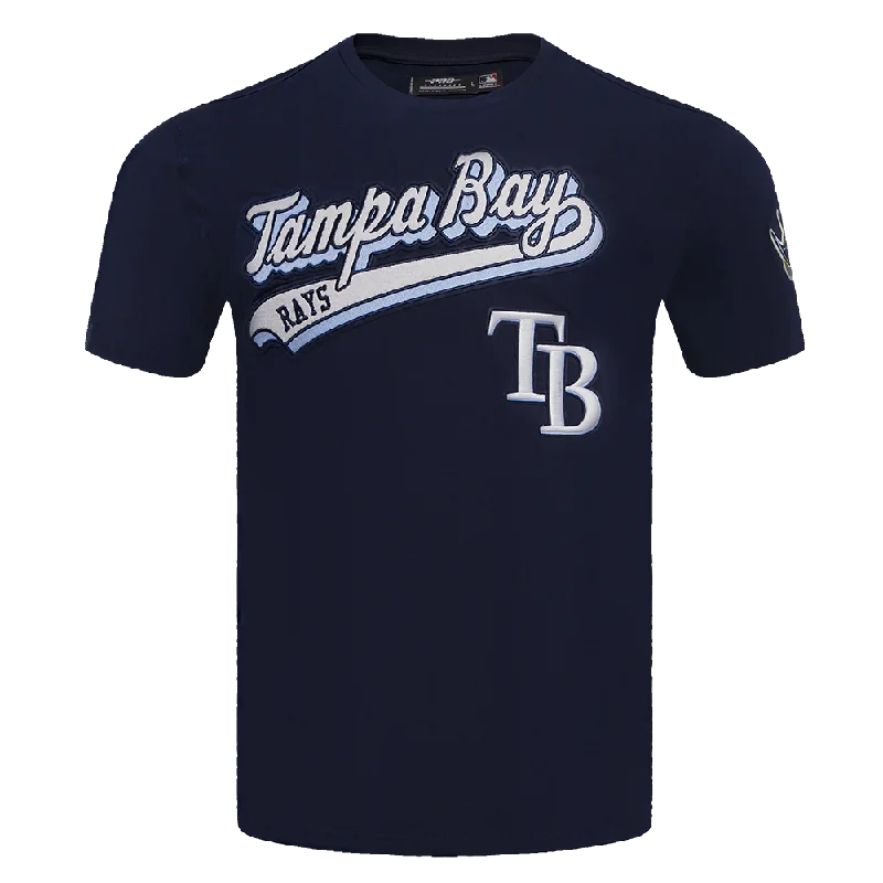 MLB TAMPA BAY RAYS SCRIPT TAIL MEN'S TOPS (MIDNIGHT NAVY)