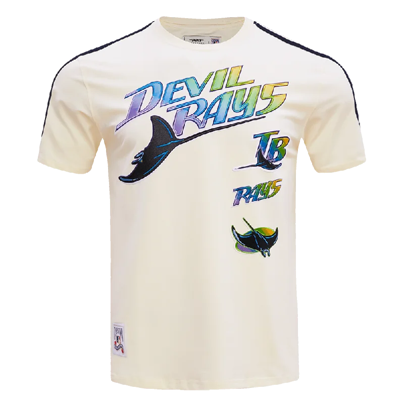 MLB TAMPA DEVIL RAYS RETRO CLASSIC MEN'S STRIPED TOP (EGGSHELL/ MIDNIGHT NAVY)