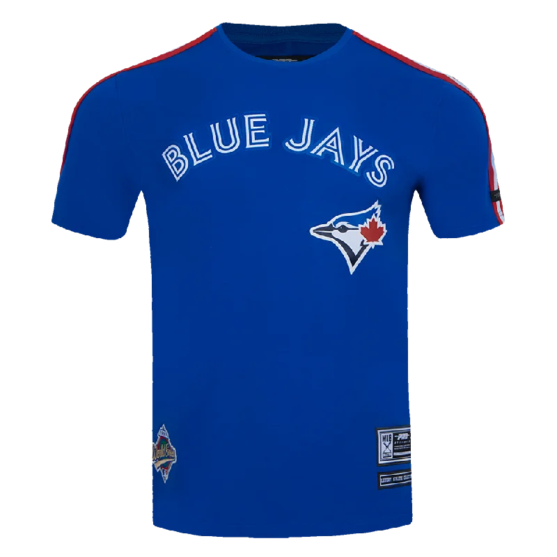 MLB TORONTO BLUE JAYS CLASSIC MESH MEN'S SJ STRIPED TOP (ROYAL BLUE/RED)