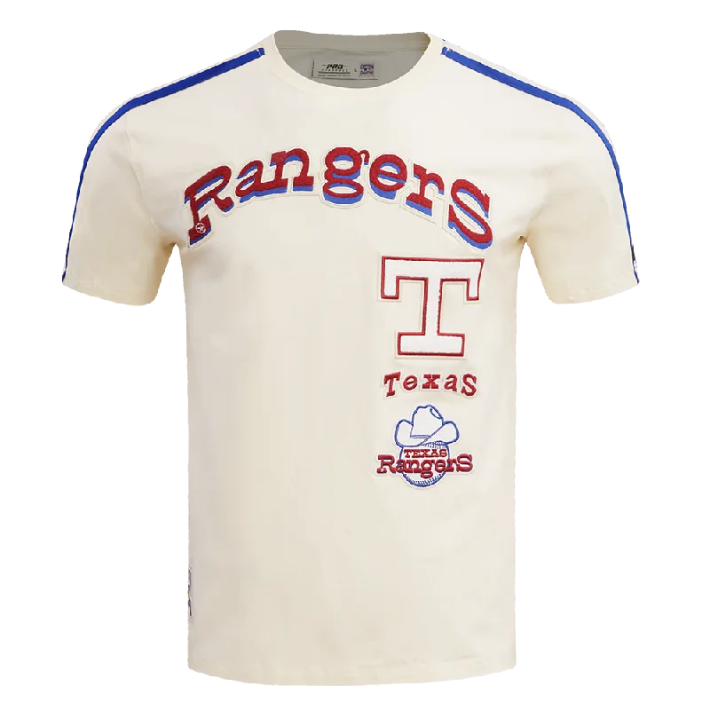 MLB TEXAS RANGERS RETRO CLASSIC MEN'S STRIPED TOP (EGGSHELL/ ROYAL BLUE)