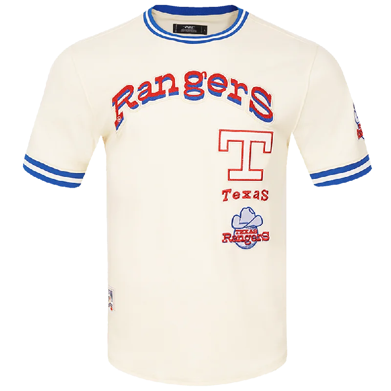 MLB TEXAS RANGERS RETRO CLASSIC MEN'S TOP (EGGSHELL/ ROYAL BLUE)