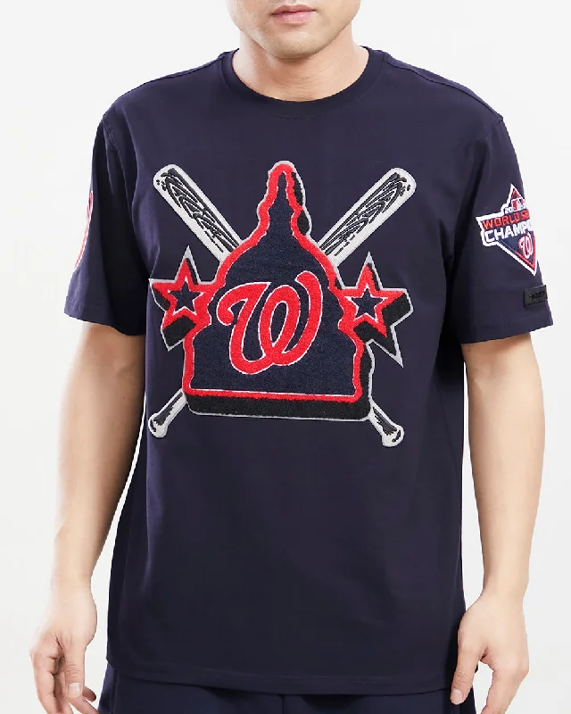 MLB WASHINGTON NATIONALS MASHUP LOGO PRO TEAM MEN'S TOP (MIDNIGHT NAVY)