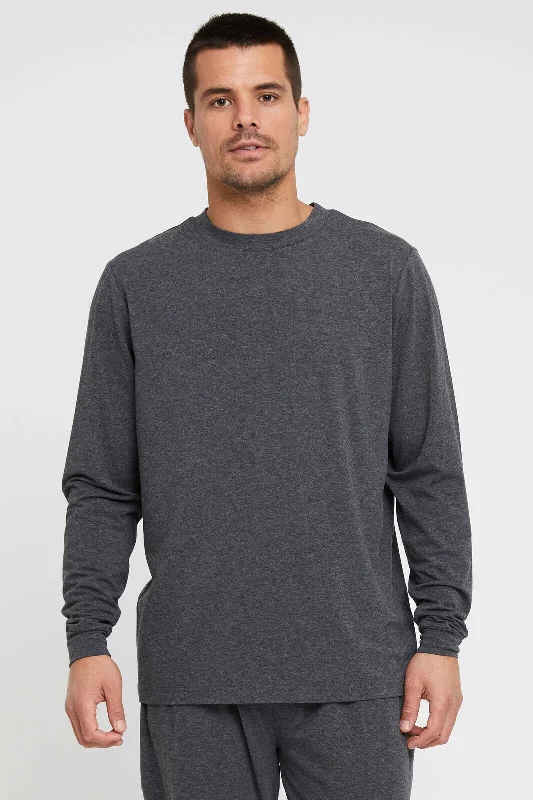 Men's Long Sleeve Crew Neck - Charcoal