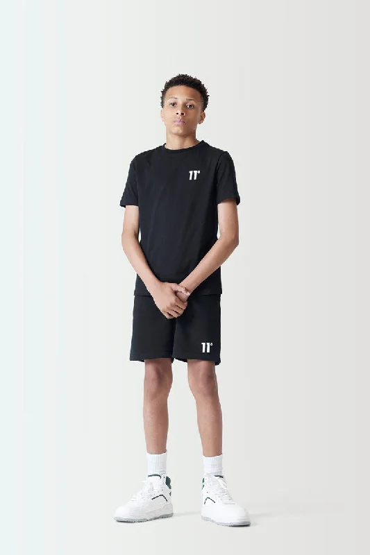 Junior Mesh Back Graphic T-Shirt - Black