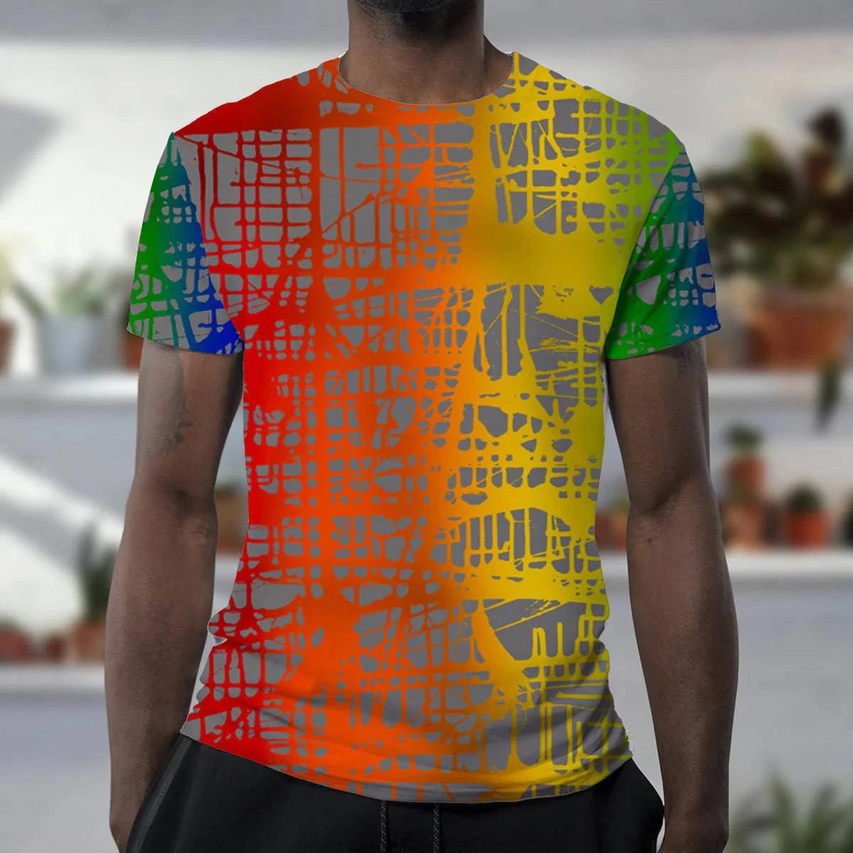 Rainbow Matrix, MEN'S T-Shirt by Jumper Maybach®