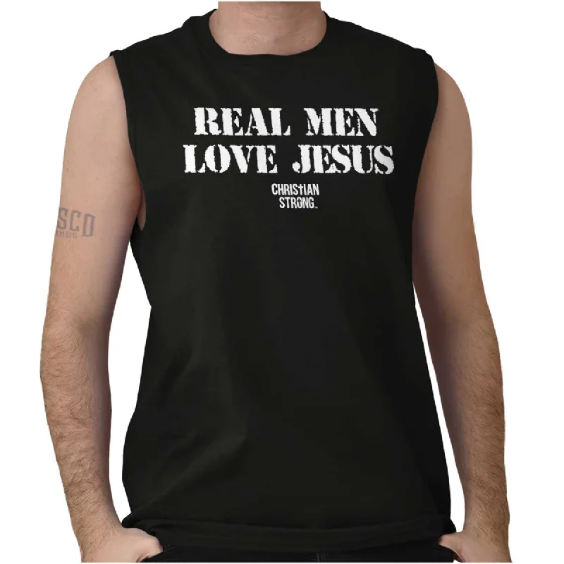 Real Men Love Jesus Sleeveless T-Shirt