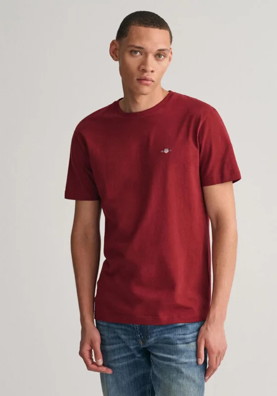 Gant Shield Crew Neck T-Shirt, Plumped Red