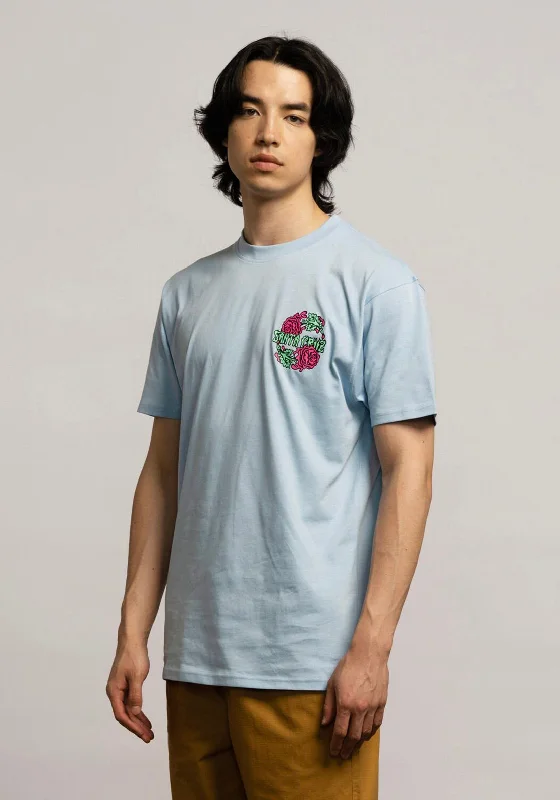 Santa Cruz Dressen Rose Two Graphic T-Shirt, Sky Blue