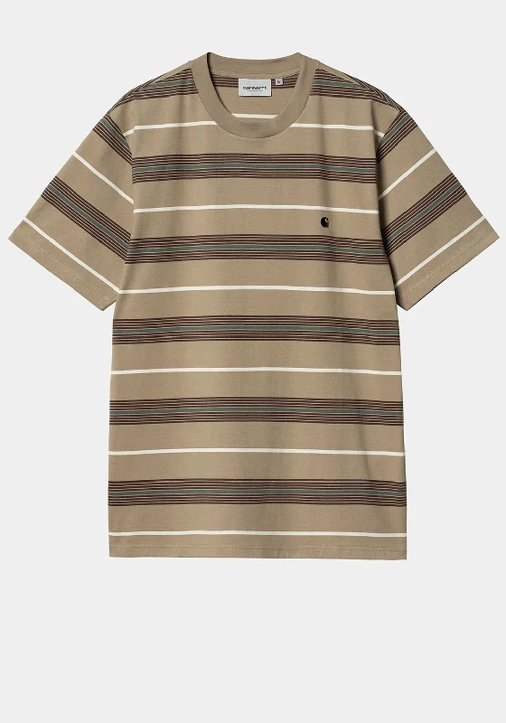 Carhartt WIP Haynes Stripe T-Shirt, Leather