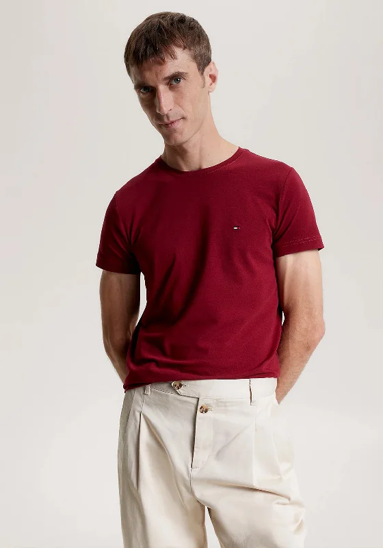 Tommy Hilfiger Organic Stretch Slim T-Shirt, Rouge