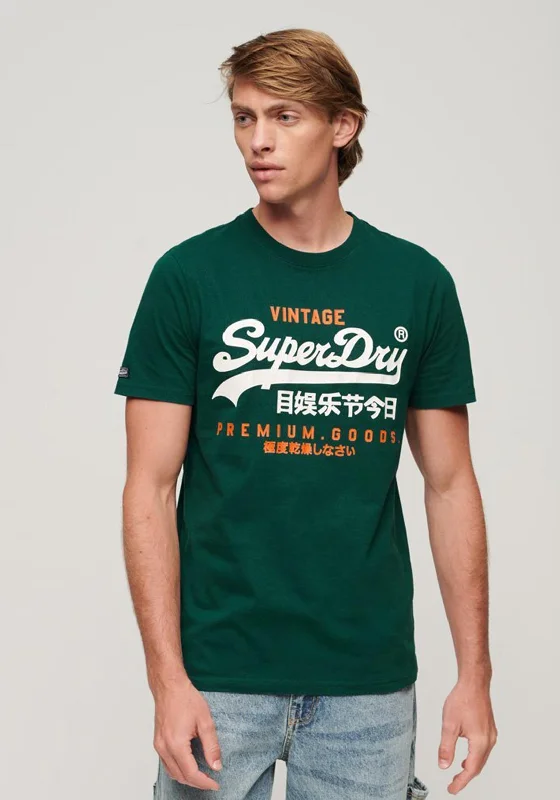 Superdry Vintage Logo Heritage T-Shirt, Pine Green