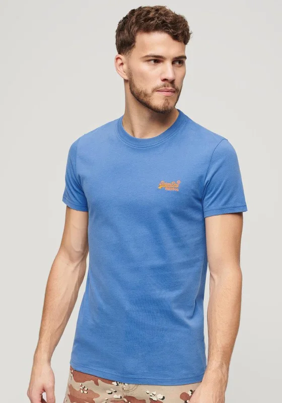 Superdry Essential Logo Embroidered T-Shirt, Monaco Blue