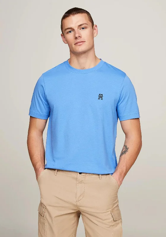 Tommy Hilfiger Monogram Embroidery T-Shirt, Blue Spell