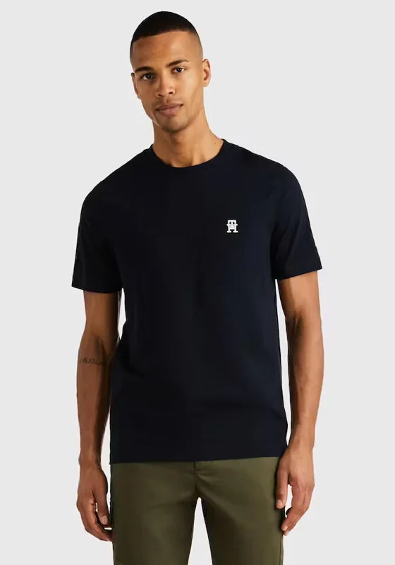 Tommy Hilfiger Monogram Embroidery T-Shirt, Desert Sky