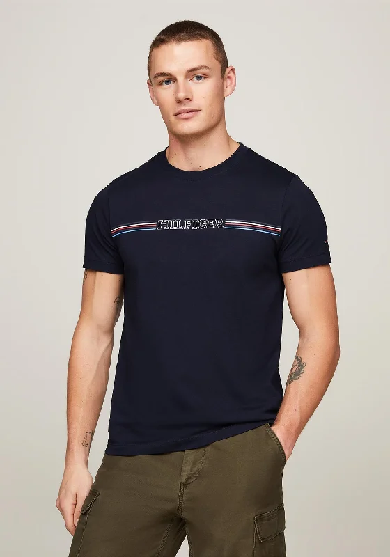 Tommy Hilfiger Stripe Chest T-Shirt, Desert Sky