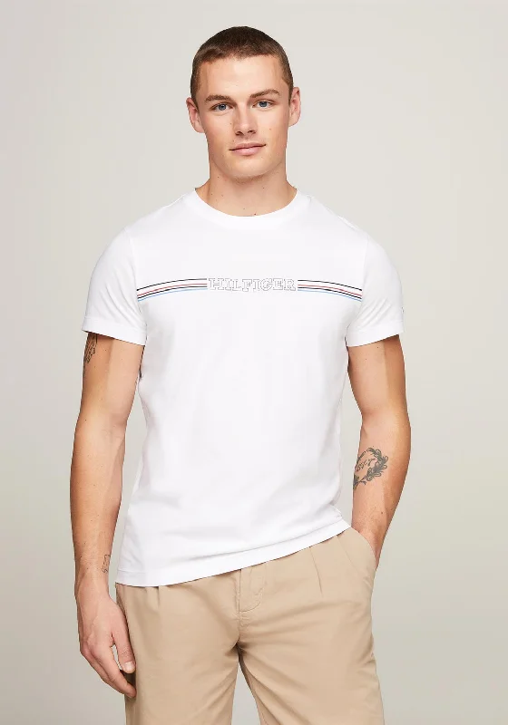 Tommy Hilfiger Stripe Chest T-Shirt, White