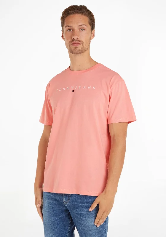 Tommy Jeans Linear Logo T-Shirt, Tickled Pink