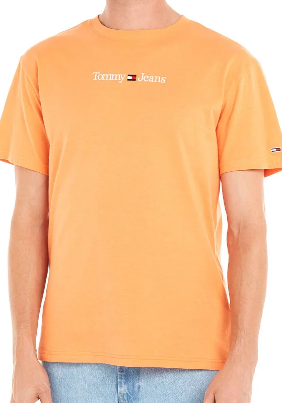 Tommy Jeans Classic Linear Logo T-Shirt, Citrus Orange