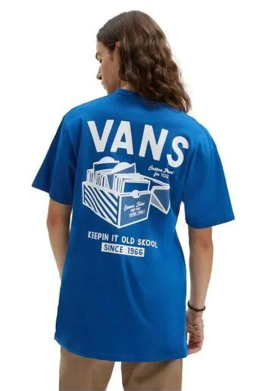 Vans Record Label Logo T-Shirt, True Blue