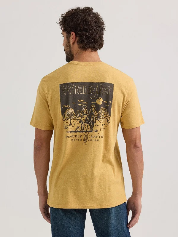 Wrangler Pale Gold Heather Graphic Tee