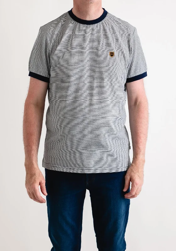 XV Kings by Tommy Bowe Hinterland Stripe T-Shirt, Classic Navy