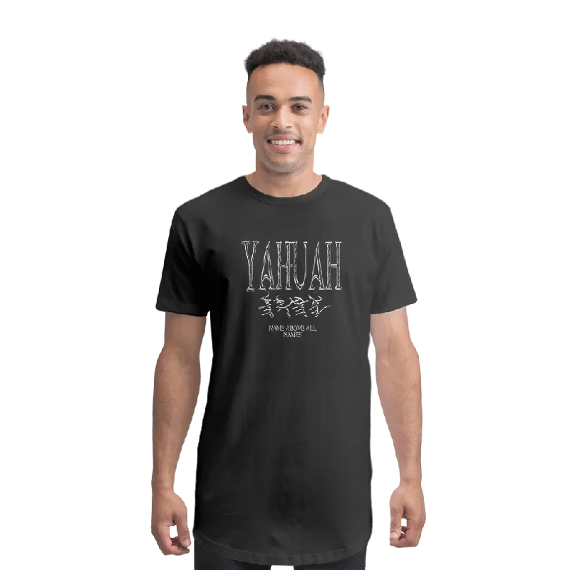 Yahuah-Name Above All Names 01-01 Designer Bella + Canvas Men's Premium Cotton Long  T-shirt