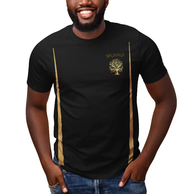 Yahuah-Tree of Life 01 Elect Men's Designer Cotton Jersey T-Shirt