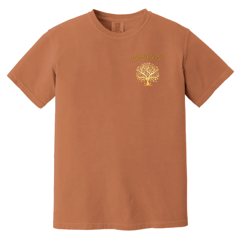 Yahuah-Tree of Life 01 Men's Designer Heavyweight Garment Dyed T-shirt (7 colors)