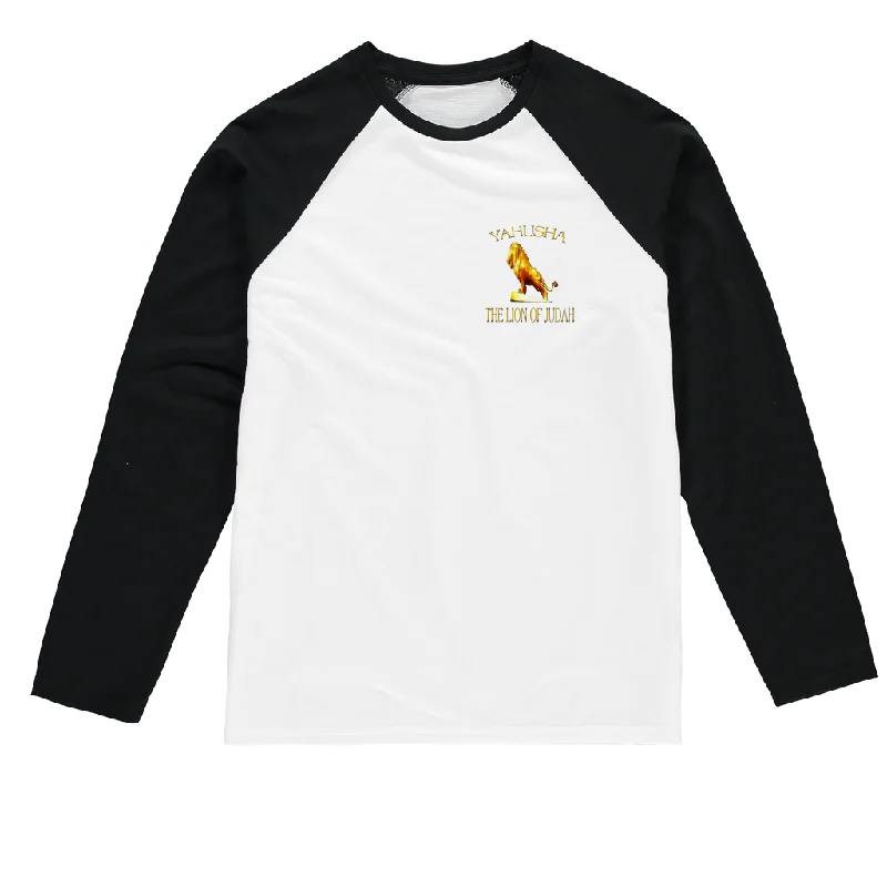 Yahusha-The Lion of Judah 01 Designer Sublimation Raglan Long Sleeve Unisex T-shirt