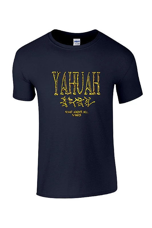 Yahuah-Name Above All Names 01-02 Designer Gildan Softstyle Semi-fit Ringspun Unisex T-shirt (3 colors)